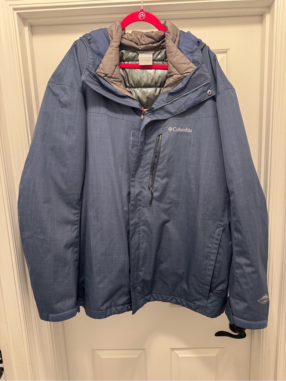 Columbia Blue Hooded Ski Jacket